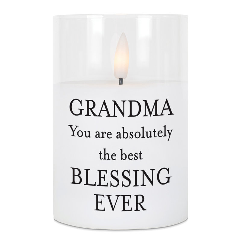 Fresh Flameless Jar Candle with Glass Holder