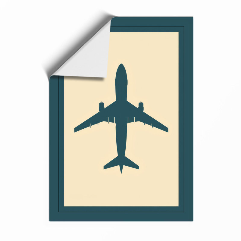 Overhead Flight Minimalist - Framed Print, A3 - 42.0 x 29.7 cm, Unframed