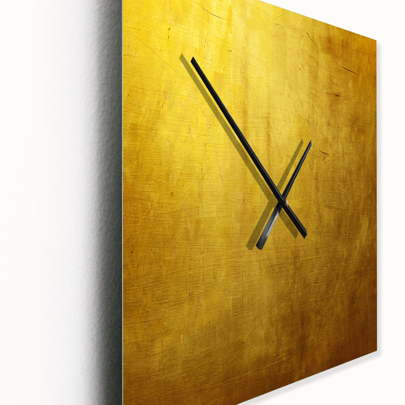 Modern Wall Clock, Gold Decorative Clock, Medium