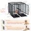 Duval 52" Dog Crate With Divider for 2 Large Medium Dogs