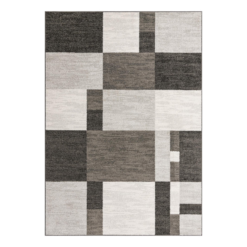 Harender Geometric Indoor Rug, Rectangle 7' x 10'