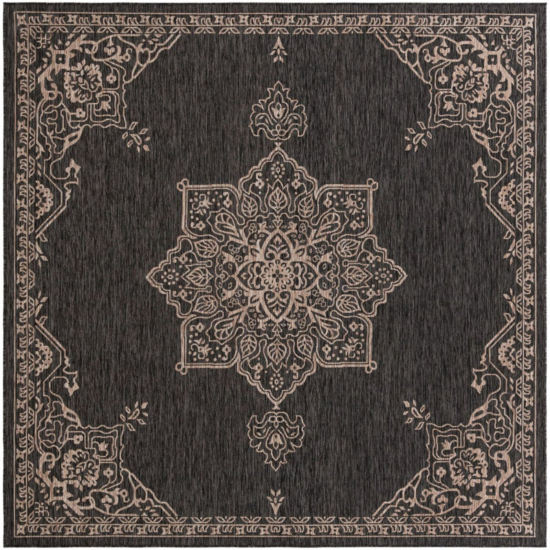 Tapis transitionnel Tollefson couleur pierre foncée, Carré 10 pi