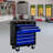 7 DRAWERS MULTIFUNCTIONAL TOOL CART WITH WHEELSBLACK+BLUE