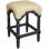 Abacus Upholstered Stool with Solid Wood Frame