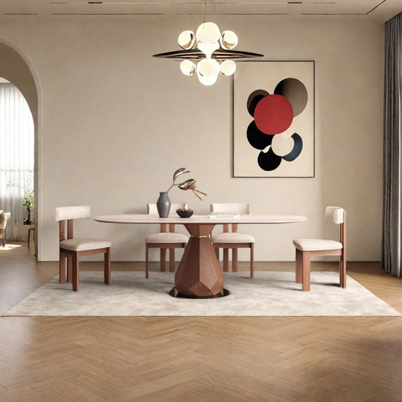 Ensemble de table de salle à manger Graceful, Brun clair / gris argent, H 29,53 po x L 62,99 po x l 31,5 po