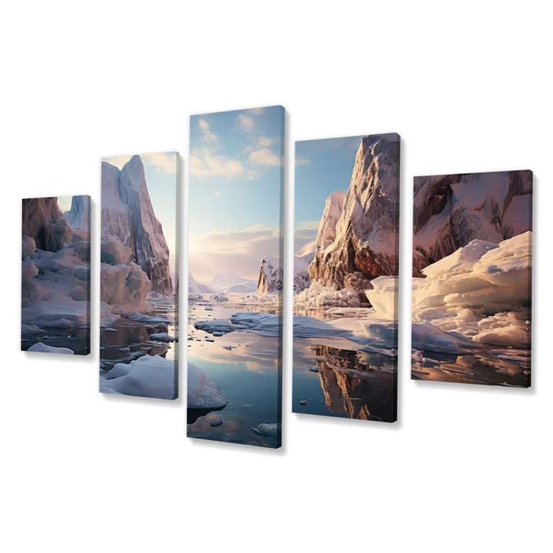 White Iceberg blanc Dreams - décor mural paysages - 5 panneaux