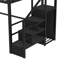 Lit mezzanine double avec escalier et garde-robe