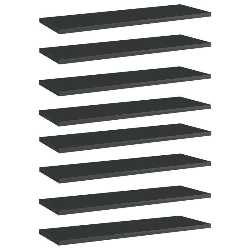 Adiyan 1.5cm H Bookcase, 1.5cm H x 60cm W x 40cm D, High Gloss Black