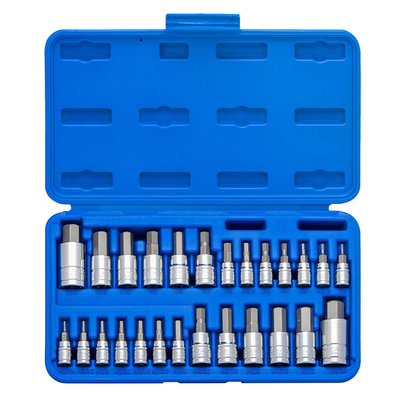 26 Pieces Tamper-Proof Hex Bit Socket Set