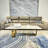 55" Wide Rectangular Coffee Table, Gold-1652749699