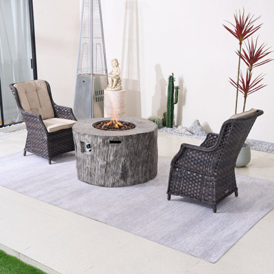 2-Person Outdoor Seating Group With Firepit