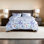 Ensemble de housse de couette Luxury Ranforce Super King | 100% coton, housse de couette 102,4 x 86,6 pouces et taies d'oreiller 23,6 x 23,6 pouces (2 pièces) | Impression de pigments, lavable à la machine, 145 fils, systèmes de fermeture à boutons et