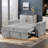 Kynzee 2-in-1 Convertible Sofa Bed with Adjustable Positions and and Black Plastic Feet-1941011554