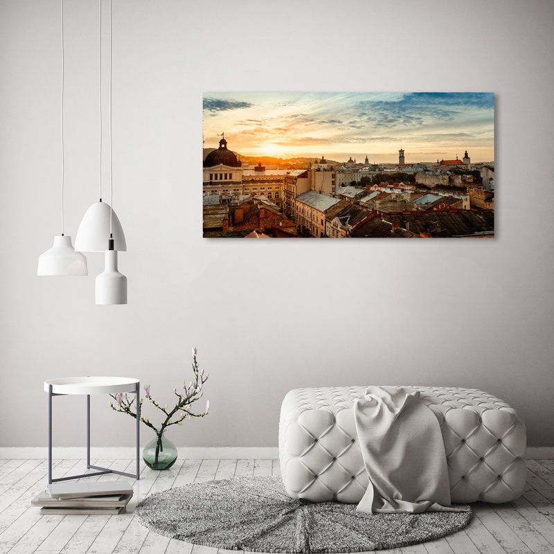Sunrise Lviv - Wrapped Canvas Print
