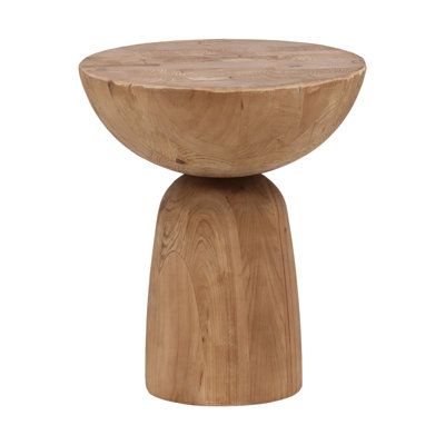 Balak Solid Wood Pedestal End Table