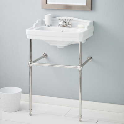Cheviot Products Essex 24" Console Bathroom Sink with Overflow & Metal Base