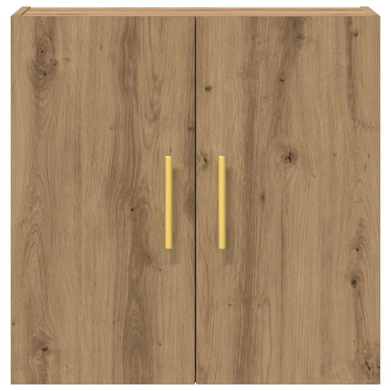 Wall Cabinet 60X31x60 Cm Engineered Wood, Artisan Oak/Gold