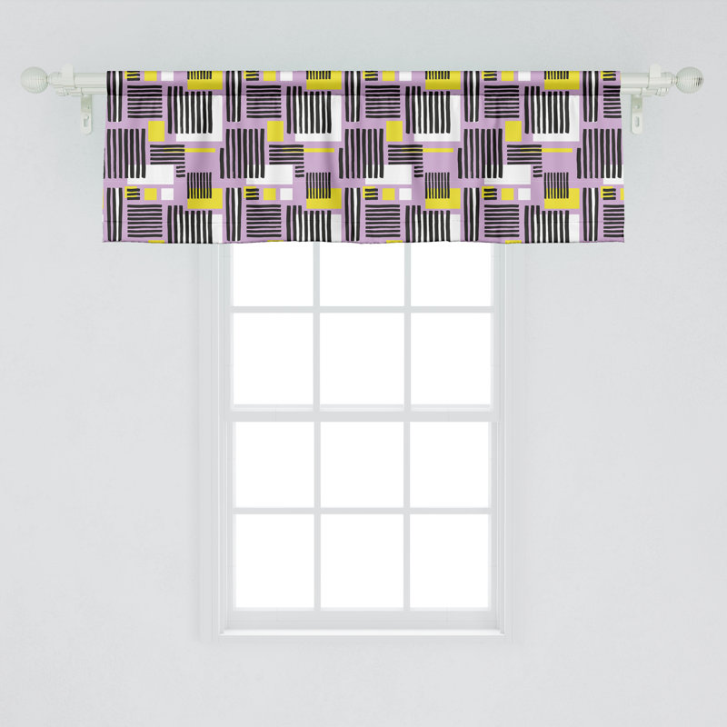Cantonnière à motif géométrique Ambesonne, L 54 po x L 18 po