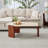 Modern Irregular Travertine Texture Coffee Table – 44" Stone Accent Table For Living Room, Minimalist Natural Style