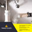 Adaptateur de siphon en PVC blanc 1-1 / 2 po x 1-1 / 4 po, embout mâle x joint coulissant, systèmes de plomberie d'évacuation et de ventilation
