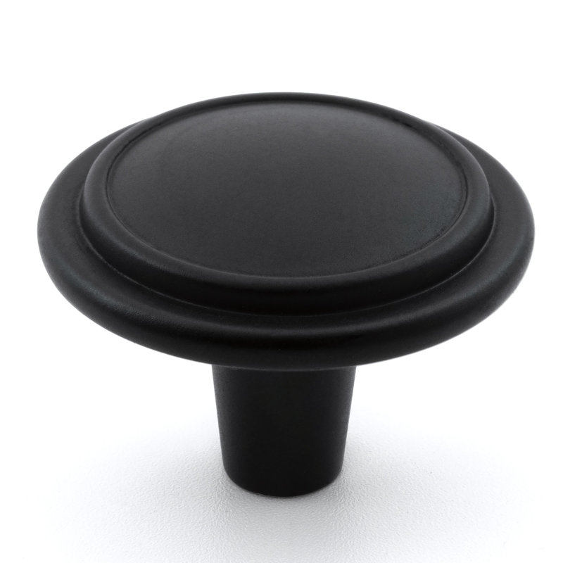 1 1/4" Diameter Round Knob Multipack, Black
