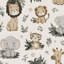 Papier peint animaux, peinture murale ludique-84493708