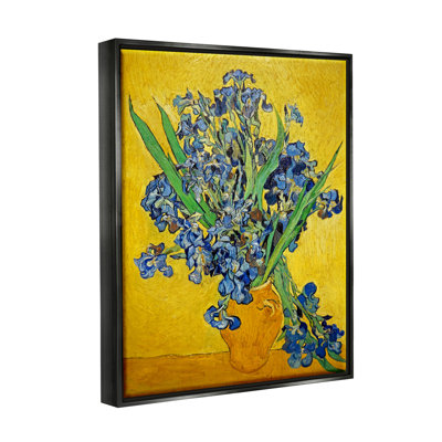 «Vaas Met Irissen Iris Flower» par One1000paintings - peinture à cadre flottant sur toile