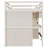 Full Loft Bed Frame with Built-In Wardrobe, Study Desk, Storage Shelves &  Lights, Space-Saving Design for Bedroom-Beige-1047738593