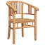 Chair Brown Solid Teak Wood Garden Outdoor Seating Furniture