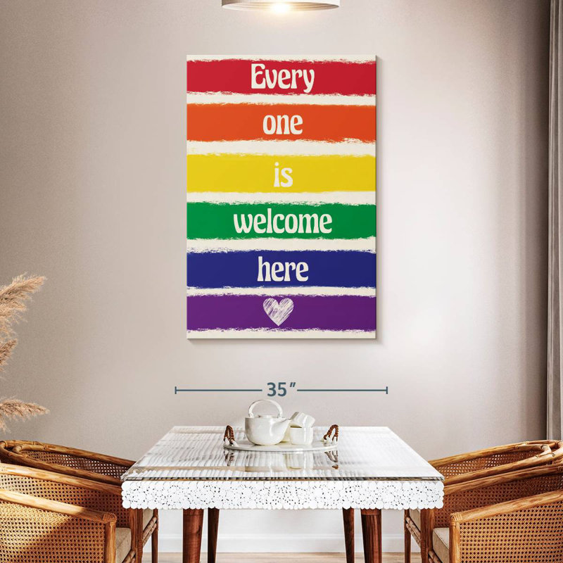Tergel Welcome Pride Colors, H 48 po x l 32 po
