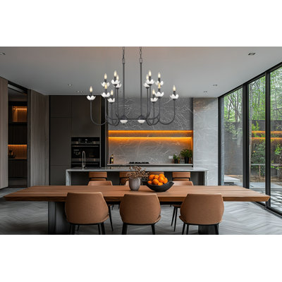 Lustre linéaire moderne Burgett