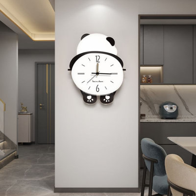 Annyas For Living Room Decor, Annya moderne de 16,6 po, Panda décoratif Annya, grande veilleuse Annya avec télécommande, grande horloge à piles silencieuse