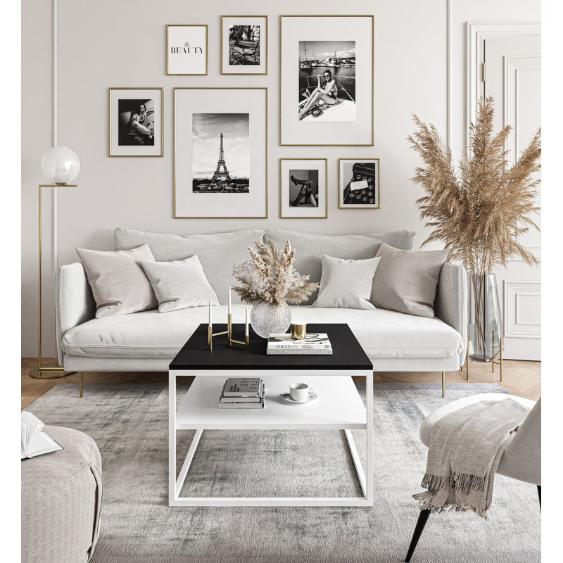 Jazline Coffee Table With Storage Space, White