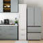 Standard Kitchen Pantry,Tall Cabinet,Freestanding Cabinet With  One Door  And Two Drawers For Kitchen, Dining Room, White