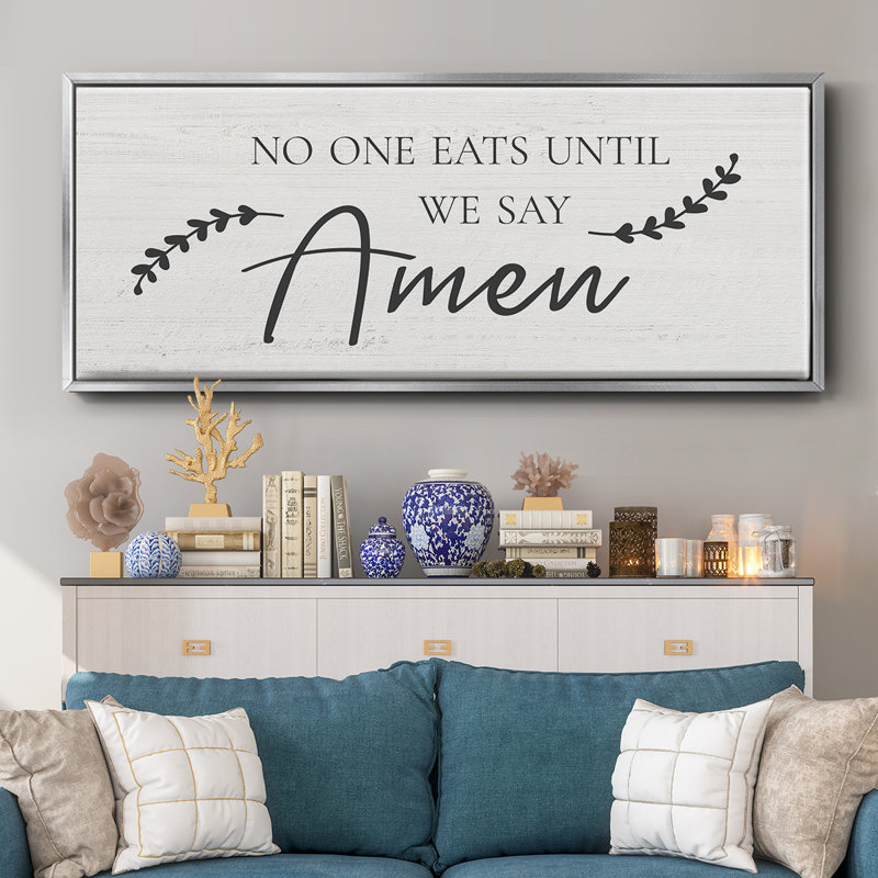 «Say Amen», toile encadrée, H 24 po x l 60 po
