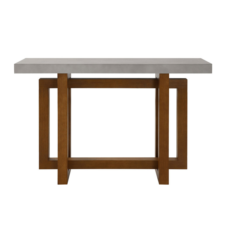 Table de bout en faux béton et plateau en finition keven