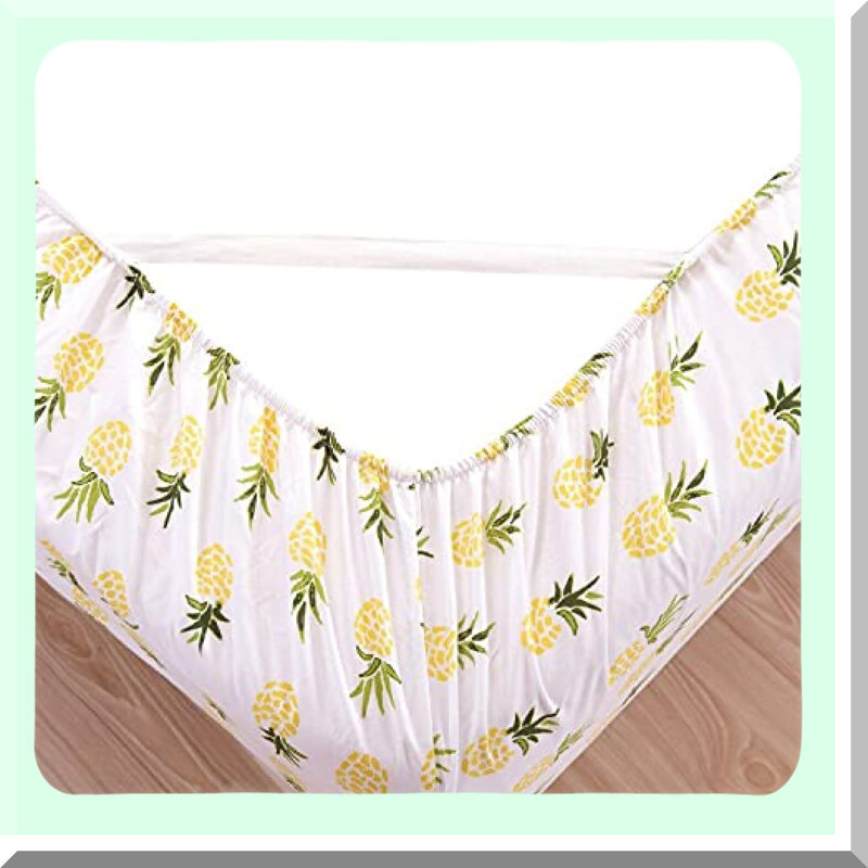 Tropical Bliss Double Brushed Microfiber Sheet Set - Pineapple Paradise Collection - Ultra-Soft Luxury Bedding in Vibrant Colors - All-Season Twin Size