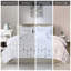 Édredon simple / simple TG - Glamour argent métallique sur blanc, microfibre, 2 taies décoratives, coussins décoratifs, literie lavable à la machine à l'eau froide, tissu doux, rembourrage-121269217