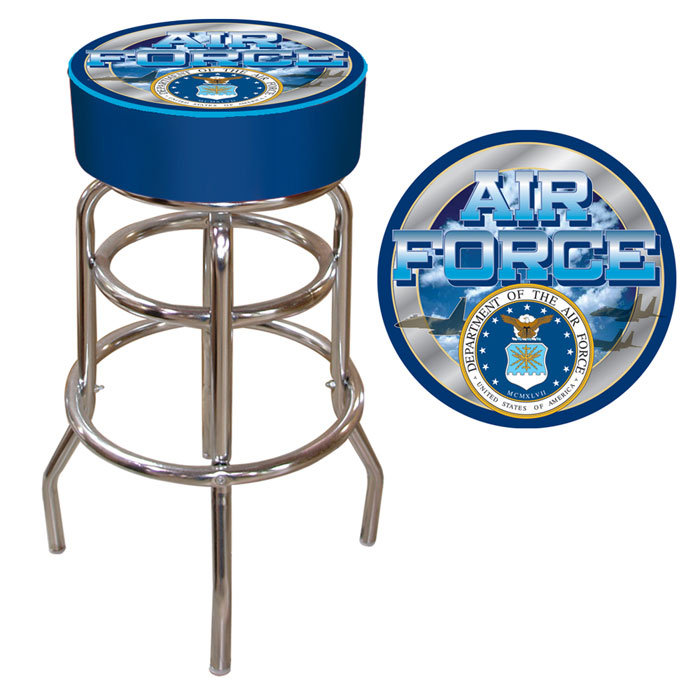 Swivel Upholstered Counter Stool with Metal Frame