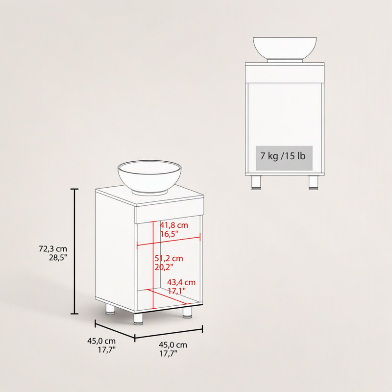 Meuble-lavabo avec lavabo intégré Wengue, Marron foncé