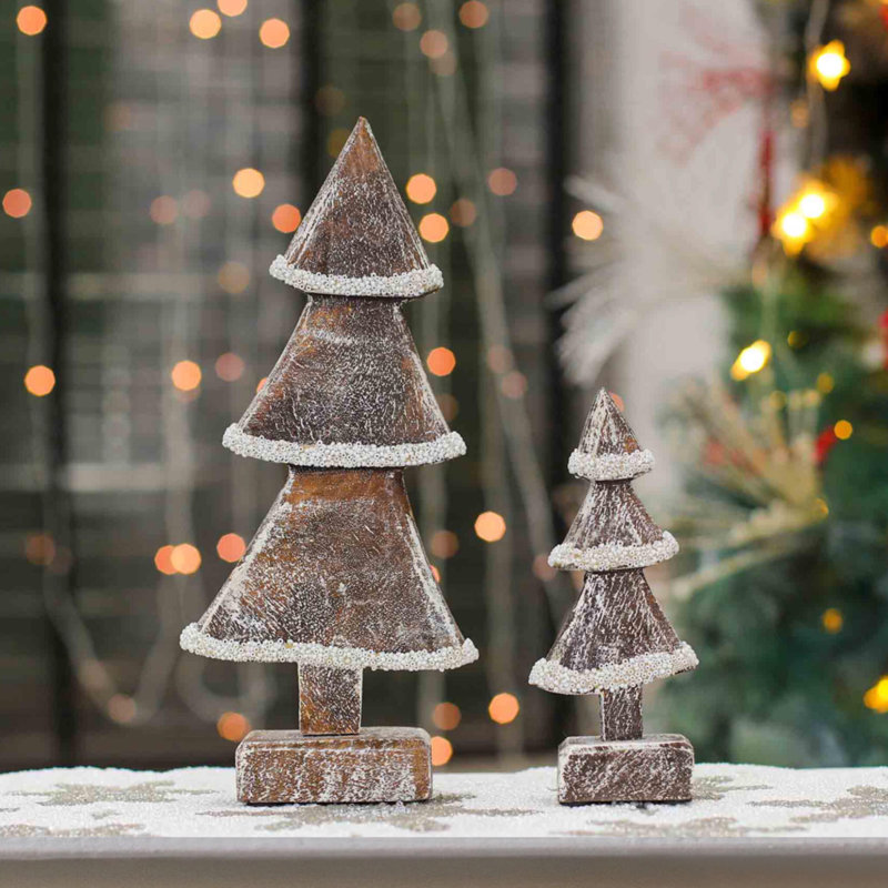 Ensemble d'arbre de table 2 pièces Alpine Christmas
