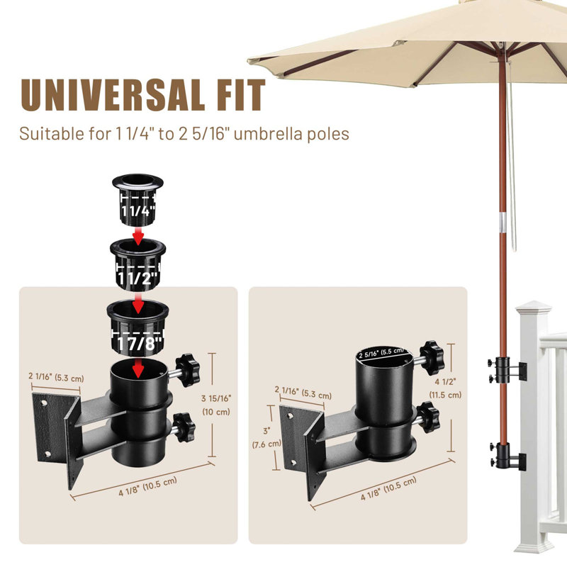 cantilever patio umbrella deck mount White Base Secure your Midtown cantilever umbrella with The Wood Deck Base Plate Metal Patio Umbrella Base for