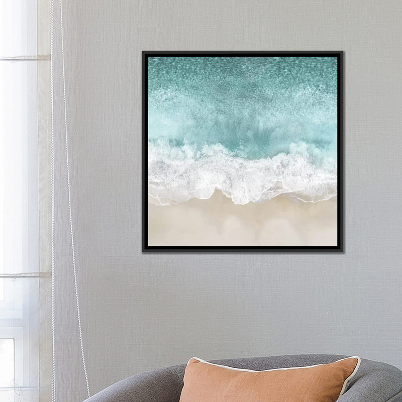 «Ocean Waves I», estampe numérique sur toile tendue sur toile, H 37 po x l 37 po x P 1,5 po, Toile encadrée noire