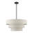 4 - Light Steel Dimmable Drum Chandelier-254080606-254080604