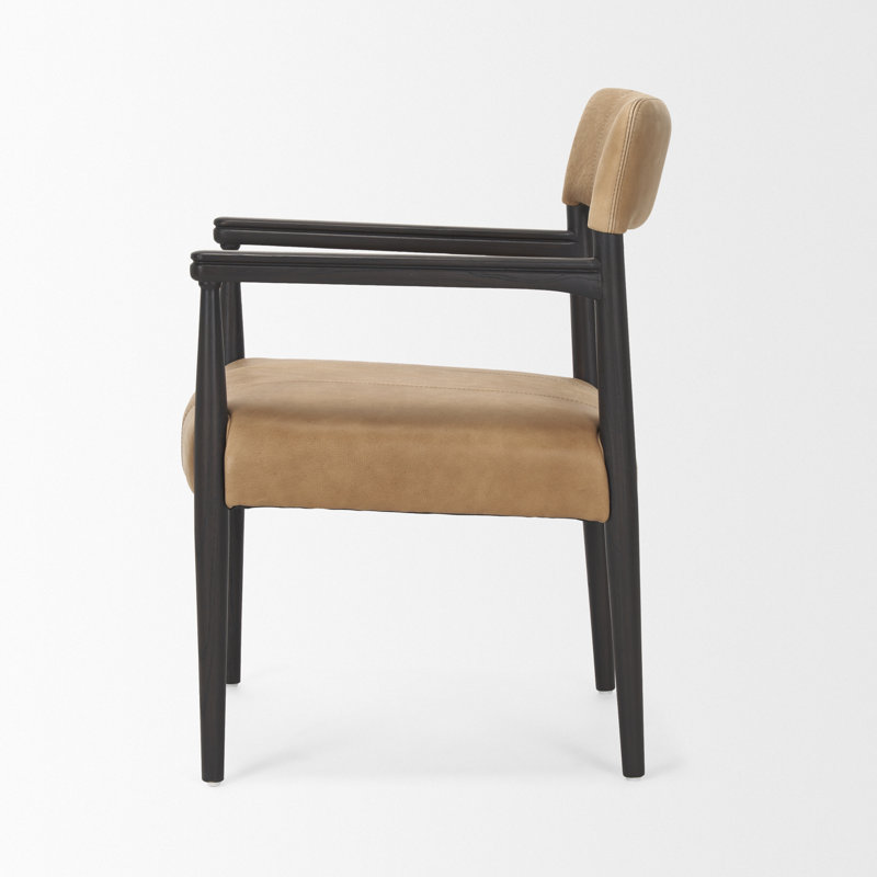 Toni Leather Upholstered Arm Chair