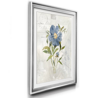 " Blue Linen Peony " Painting Print
