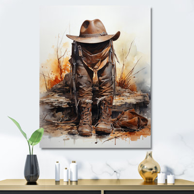 Yushua " Minimalism Cowboy Hat And Boot I "