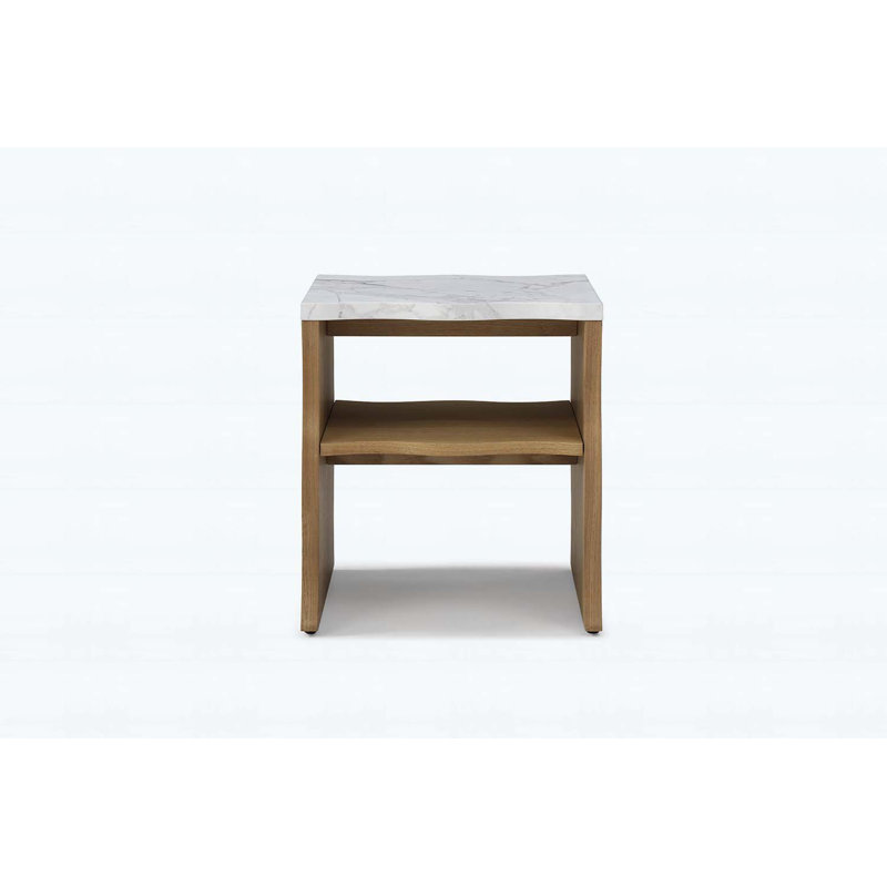 Modern Coffee Table with Storage Shelf, Wood
