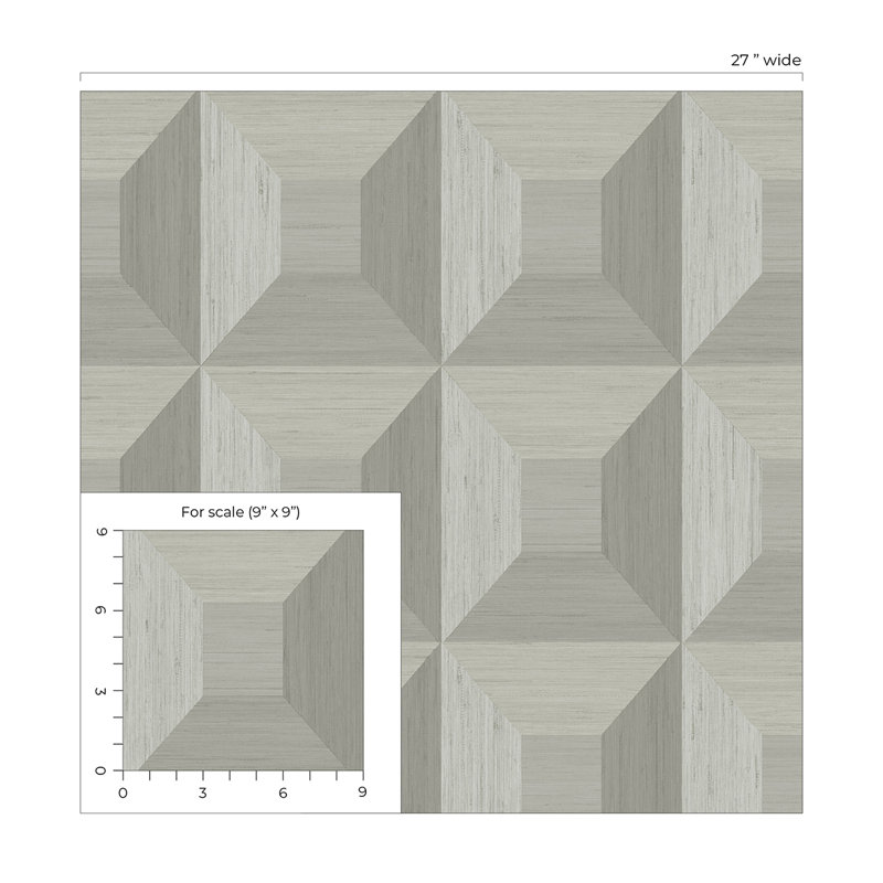 Rouleau de papier peint adhésif Awi Blacksmith Quadrant L 18 pi x l 27 po, Gris rêveur