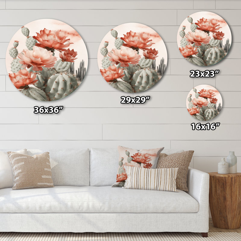 Terianne - art floral rond en métal, H 16 po x l 16 po